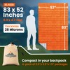 NEEDINDEED 4-Pack Emergency Space Blankets, 83x52 inches, Silver, Polyester, High
