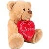 BRUBAKER Teddy Plush Bear with Heart Red - Je T'Aime
