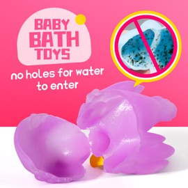 Hely Cancy Hely Cancy Baby Bath Toys - No Hole Bath Toys for Kids, Bath Tub Shower Toys for Newborn Baby