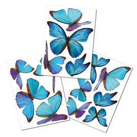 Yabaduu Window Stickers 3 x DIN A4 Sheets Window Film Stickers for Children Bathroom Children's Room Living Room Sticker Waterproof Y076 (06 Butterflies)