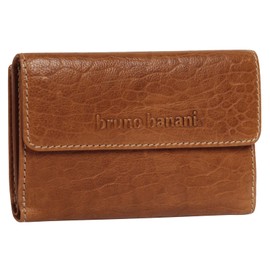 bruno banani Genuine Leather Women's Wallet with RFID Protection, Women's Wallet, 022125, Cognac