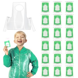 HKACSTHI 50 Pieces Disposable Aprons for Kids Aprons Kids Craft Aprons Kids Cooking Apron Disposable Paint Smocks Child Apron for Painting Child Art Apron