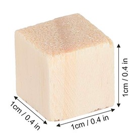 100 Pieces 1 cm Wooden Cube Pine Unfinished Craft Wooden Blocks for Painting Decorating Puzzle Making Crafts DIY Projects