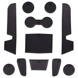 Neguez Compatible with Toyota Corolla Sport Touring Pocket Mat Rubber Mat 11 Piece Black