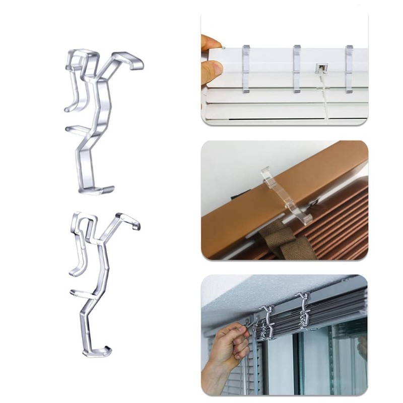 15 Pcs Valance Clips Window Blinds Hidden Clips Plastic Hidden