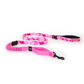 EzyDog Zero Shock Dog Leash - Shock Absorbing Bungee Leash For Dogs That Pull or Excite - Dual Handle and Reflective For Large, Medium, or Small Dogs (72-Inch, Pink Camo)