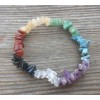 NATURAL 7 CHAKRA STONE GEMSTONE STRETCHY CHIP BRACELET