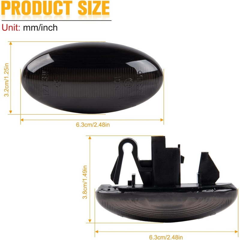 POPMOTORZ LED Indicator Black with Canbus Error Free for 107