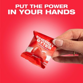 Energy Bytes Caffeine Gummies | Instant Energy Chews for Running, Cycling and Sports Performance | Vegan, Low Sugar | Strawberry Burst (12-Pack)