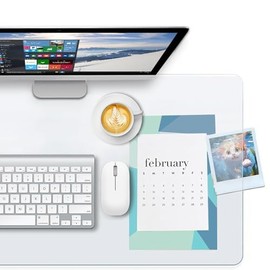 Fysaran Clear Desk Pad, Non-Slip PVC and Waterproof Round Edges Desk Protector Mat, Heat Resistant Clear Desk Writing Mat Desk Table Cover Mat for Home and Office (60 * 33)