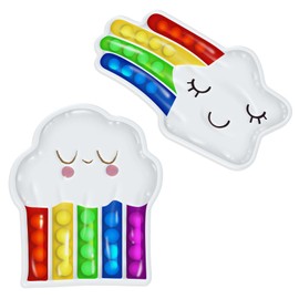 Aragallant Colour Sorting Toy, Sensory Toy, Anti-Stress Toy, Rainbow and Shooting Star Shape, Colour Sorting Toy, Squeezable Fidget Game for ADHD and Autism