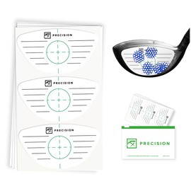 RX PRECISION - Golf Impact Tape - 300 Labels / Label - Driver/Woods - For Left-Handed and Right-Handed Users - Face Tape - Sweet Spot Analysis - Swing Trainer