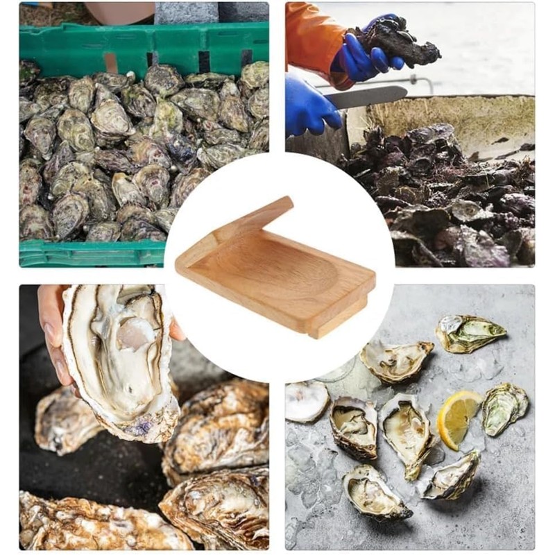 Fansoftiks Oyster Shucking Opener Shucker Seafood Clamp Tool Holder Shellfish