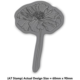 Azeeda 'Ringelblume, Prachtblume ' Unmontierter Gummistempel - für Basteln, Scrapbooking und Kartengestaltung - Größe A7 (RS00056973)