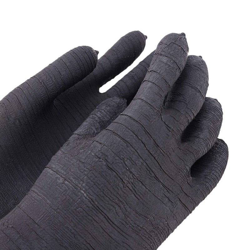 Rubber Black Sandblaster Gloves Stripe Abrasive Sand Blasting Gloves for