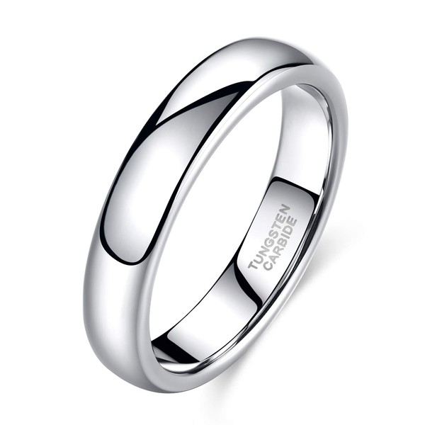 Zakk Rings Women Men Tungsten Silver Front Ring Narrow Simple
