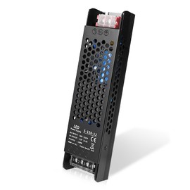 LED Driver 12V 150W 12.5A Slim LED Power Supply, AC 100-250V to 12V DC Adapter, Constant Voltage LED Transformer for LED Strip Lights, LED Bulbs, Garden Light, LED Cabinet Lights