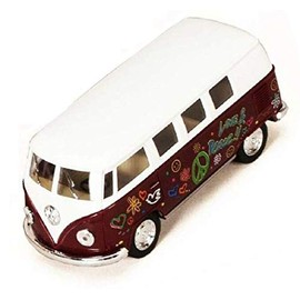 1962 Volkswagen Classic Bus with Decals 1/32 scale Die Cast Model Toy Car - MAROON