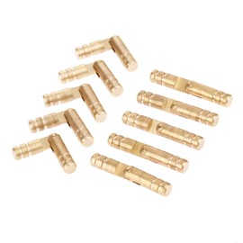 dophee 10Pcs Pure Copper Invisible Concealed Barrel Hinges, Tiny Brass Hidden Box Hinges for Jewelry Box Small Wooden Case Gift Box Pen Pencil Box, 30x5mm/1.18"x0.2"