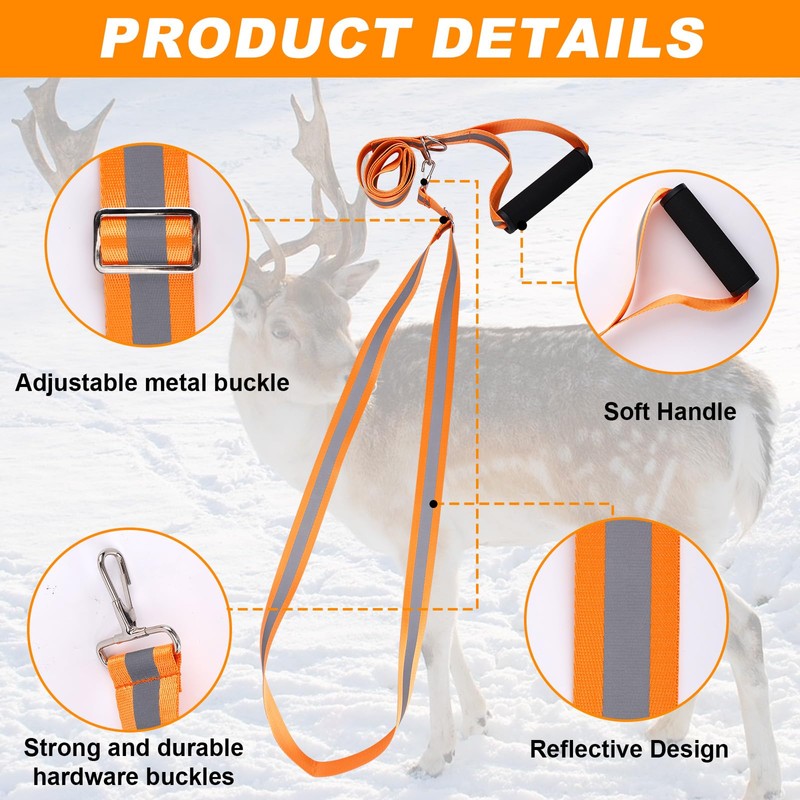 Deer Tow Rope, Reflective Rope Hunting Deer Tow Strap with