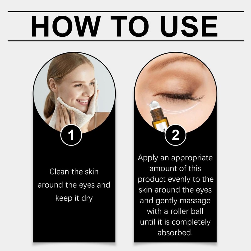 Castor and Frankincense Rollerball Eye Cream for Dark Circles, Puffy
