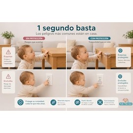Kids Heroes Kit de Seguridad para Bebes y Niños con 10 Esquineros Protectores para Bebe y 10 Protectores de Enchufes para Bebe (20 Piezas)