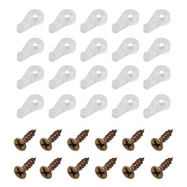 Begino 25PCS Clear Plastic Mirror Hangers - Wall Mounting Clips for Frameless Mirrors, Glass Retainer Kit for Home and Office