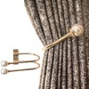 INUSO® Upgraded Adjustable Gold Curtain Holdbacks, 2-Pack – Elegant Handcrafted