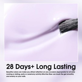 VENALISA Purple Gel Nail Polish, 1 Pcs Light Purple Lavender Pastel Gel Polish Soak Off UV Gel DIY at Home Manicure Salon Nail Art For Girls Women