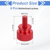sourcing map 6Pcs M4x0.7mm Aluminum Thumb Screws, 12x18mm(ODxH) Computer Case