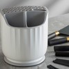 Rotating Utensil Holder Multiple Compartments Plastic Kitchen Counter Knife Chopstick