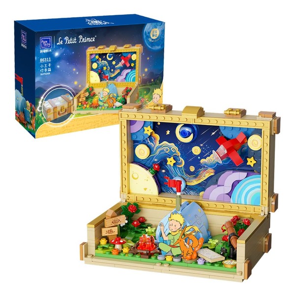 PANTASY The Little Prince Suitcase Building Blocks Set Construct, Create,