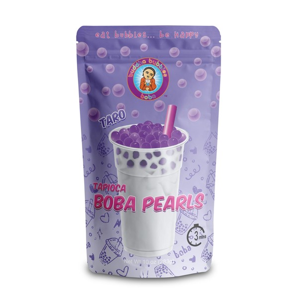 Taro Boba Tea Tapioca Perlas listas en 3 minutos por Buddha Bubbles Boba