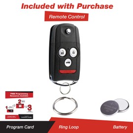 KeylessOption Keyless Entry Remote Fob Ignition Car Flip Key for Acura TL, TSX MLBHLIK-1T