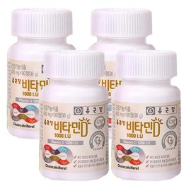 Chong Kun Dang Vitamin D 1000IU 400 mg / 종근당 비타민D 1000IU 400mg x 90정 4개 12개월분