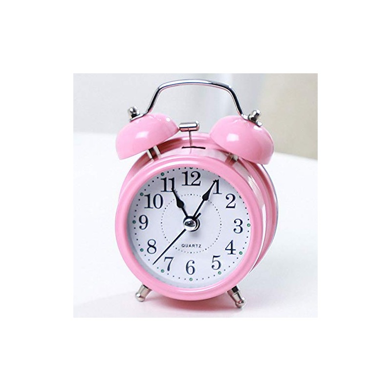 Danse Jupe 3" Twin Bell Loud Alarm Clock Round Backlight