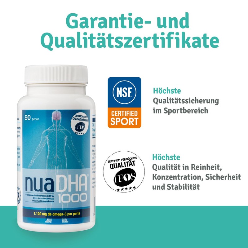 Nua Biological NuaDHA 1000 in Capsules, Dietary Supplement Based on