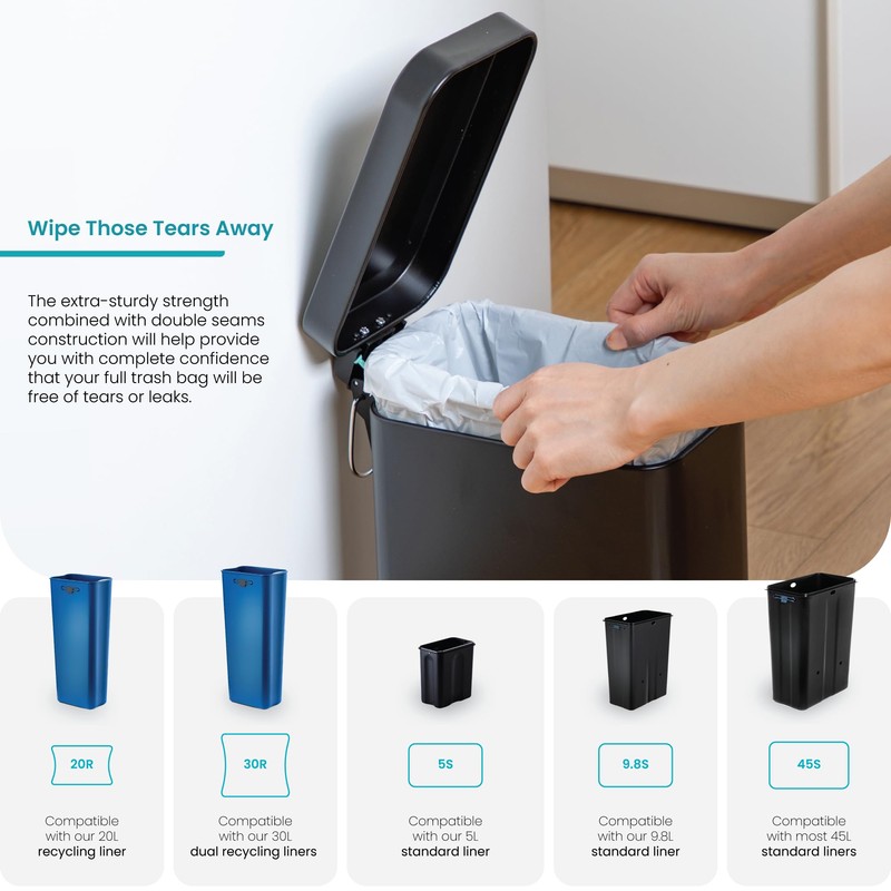 Home Zone Living 1.3 Gallon Trash Bags with Fresh Scent,
