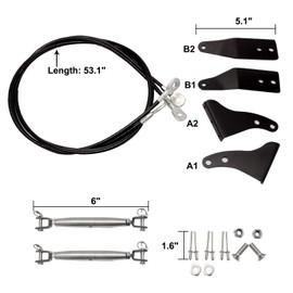 NovelBee Limb Risers Kit fit for Jeep Wrangler JK 2007-2018 Through the Jungle Protector Obstacle Eliminate Rope