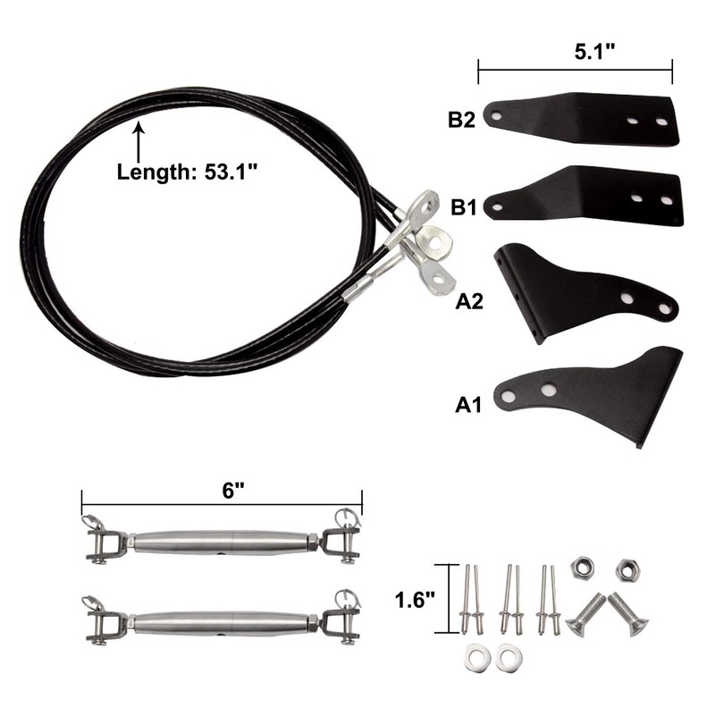 NovelBee Limb Risers Kit fit for Jeep Wrangler JK 2007-2018