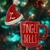Rae Dunn By Magenta JINGLE BELLS Mug With Santa Hat