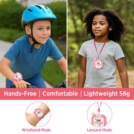 Toys for 3-12 Year Old Girls, Unicorn Walkie Talkies Handsfree for Kids Rechargeable, Wearable Watch Style, Long Range for Indoor & Outdoor Play, Birthday Gifts for Girls (Pink)
