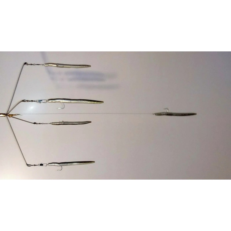 Unbranded Hogy style sand eels. Striper Umbrella Rigs. Ocean Tested
