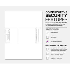 Business Voucher Check Stock - Computer Laser Checks - 500 Sheets, Check in Middle, Blue Diamond