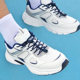 RJ-Sport Tieless Elastic Shoe Laces - Heavy Duty No Tie Shoelaces for Kids and Adult with Strong Lock and Speed Shoestrings, Number 018 - Solid Navy, One Size