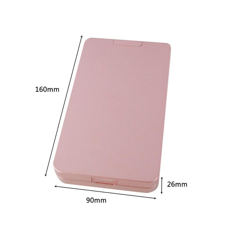 LED Lighted Makeup Cosmetic Mirror with Makeup Brushes Travel Folding