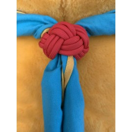 Red Neckerchief Slide Woggle Turks Head knot Paracord Handmade