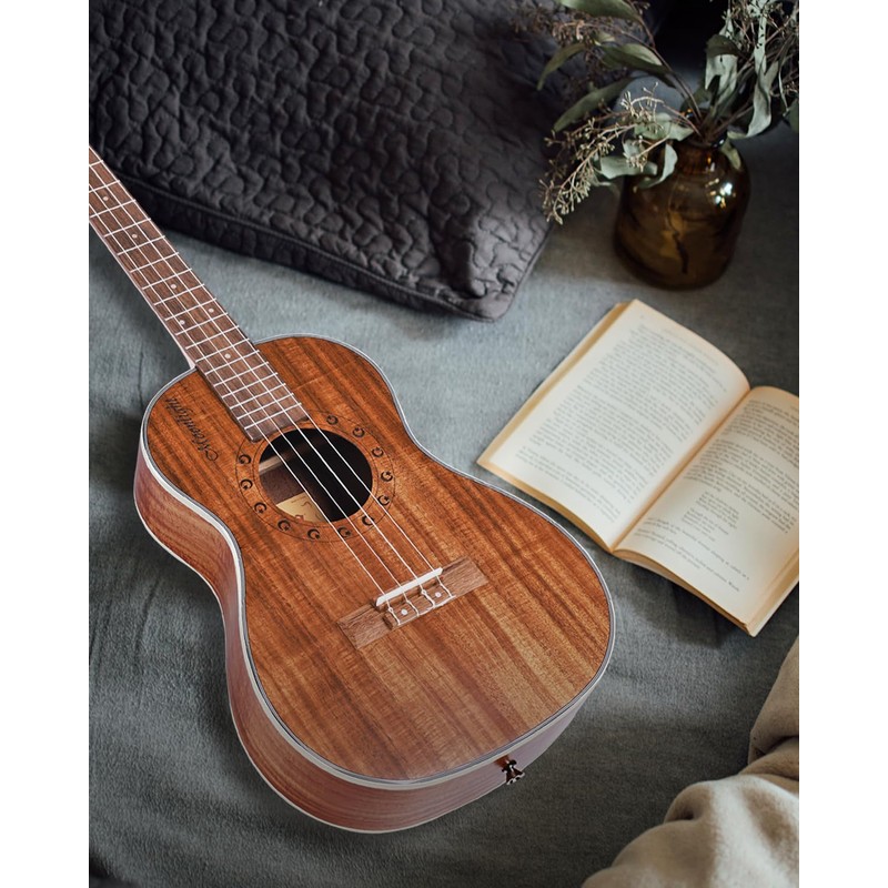 Winzz Baritone Ukulele 30 Inch for Beginners, KOA Ukelele Kit