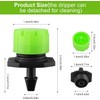 Rolcoassuns 100Pcs 1/4 Inch Adjustable Irrigation Drippers, 360° Micro Drip