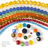 LIMAOLLY 140pcs 8mm Faceted Crystal Glass Beads Round Spacer Beads